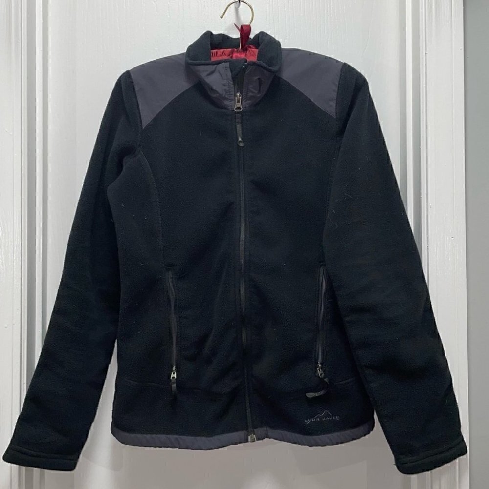 Eddie Bauer Jacket Insulated Fleece Sherpa Full Zip Long Sleeve Standing Collar